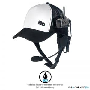 BbTalkin Advance mounted on Surf cap headset