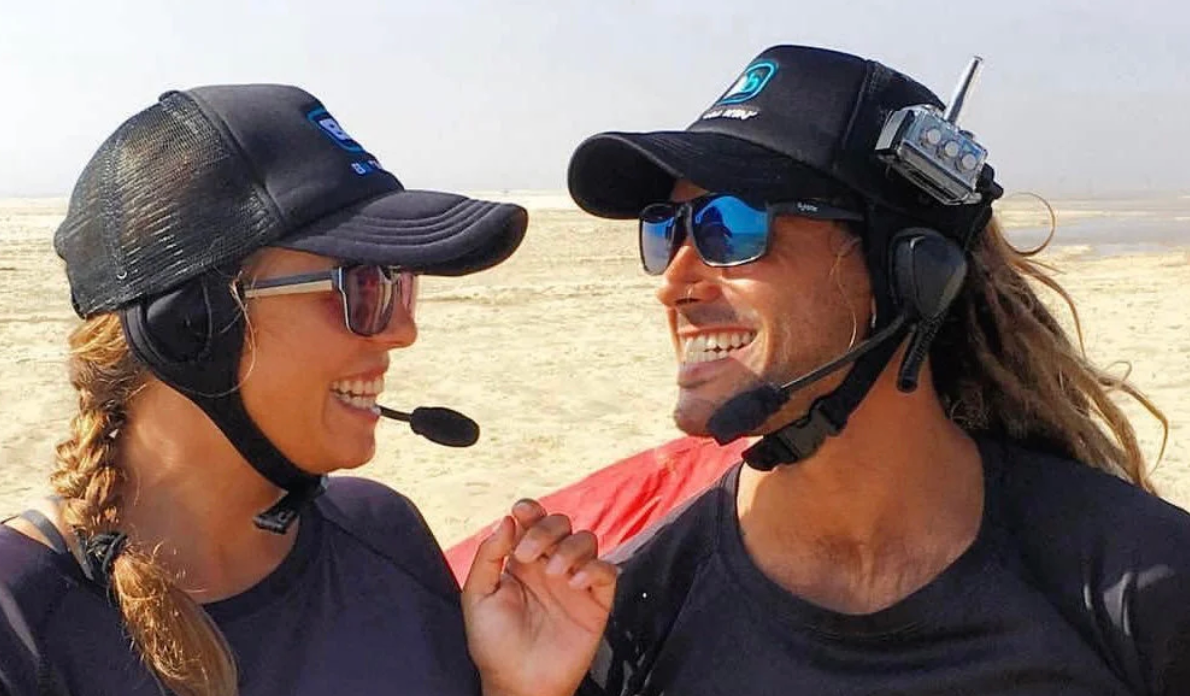 BbTalkin 3.0 waterproof intercom in use during water sports