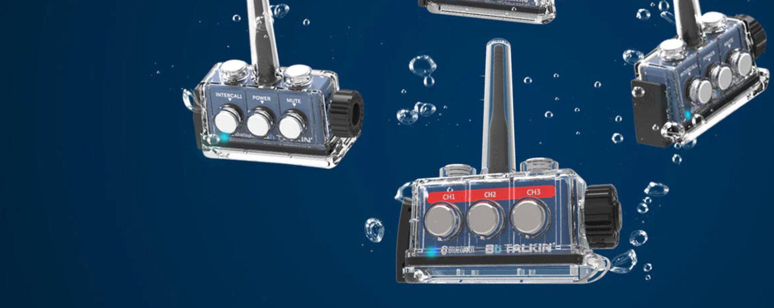BbTalkin devices submerged in water