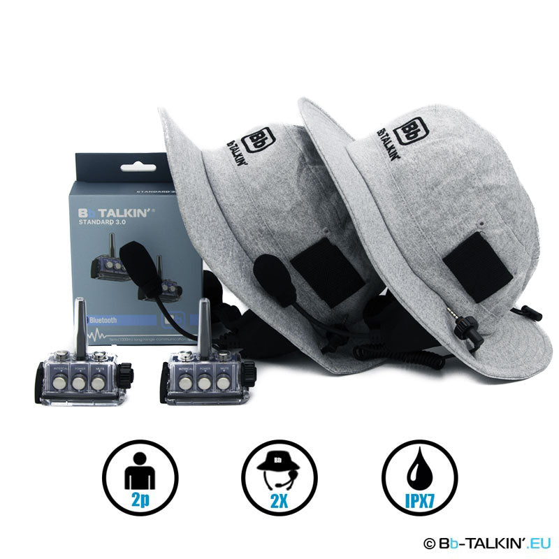 BbTalkin 3.0 2-Person Communication Bundle: 2x Surf Hat