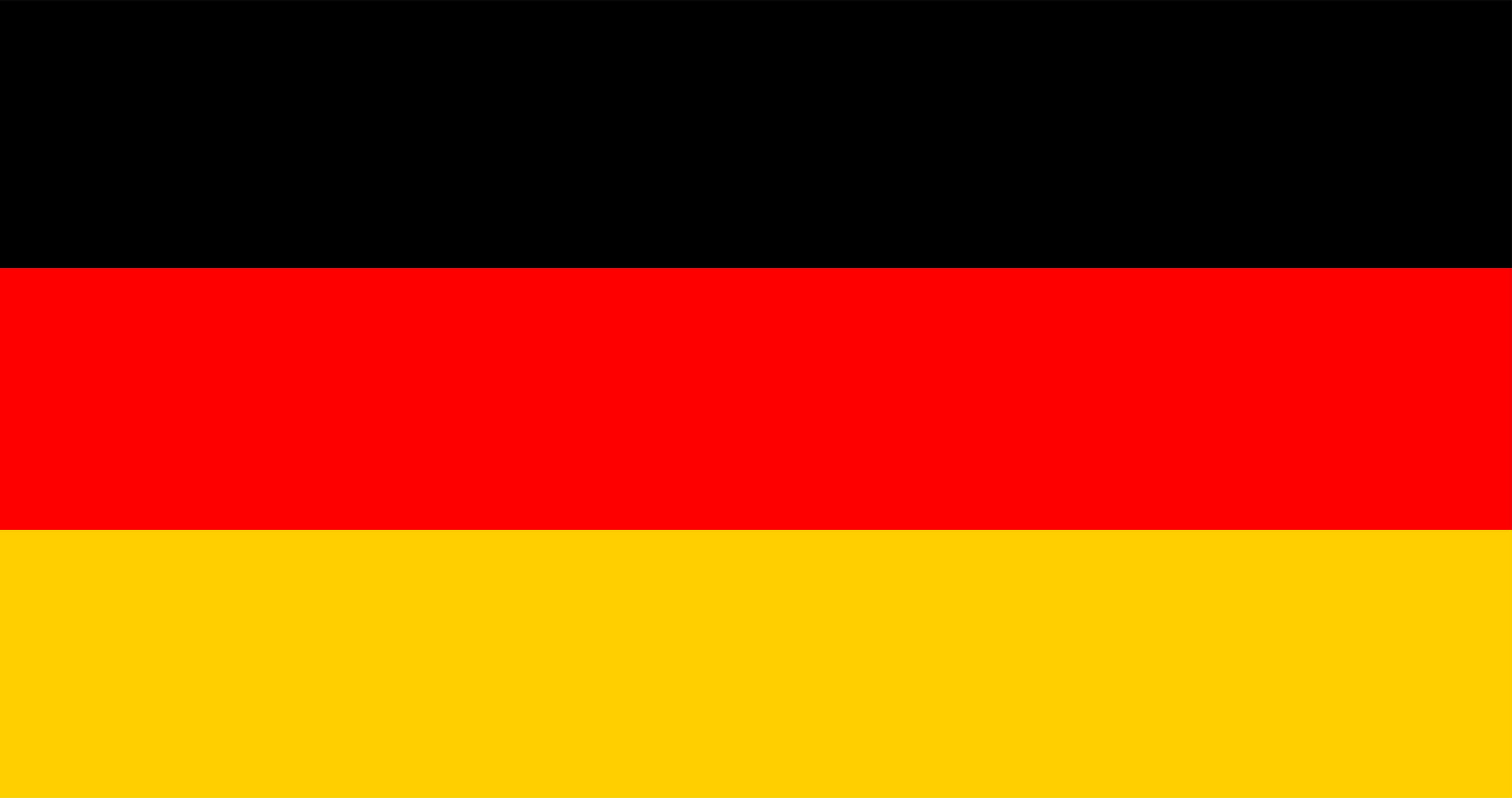 German Flag with red and yellow horizontal stripes on a black background