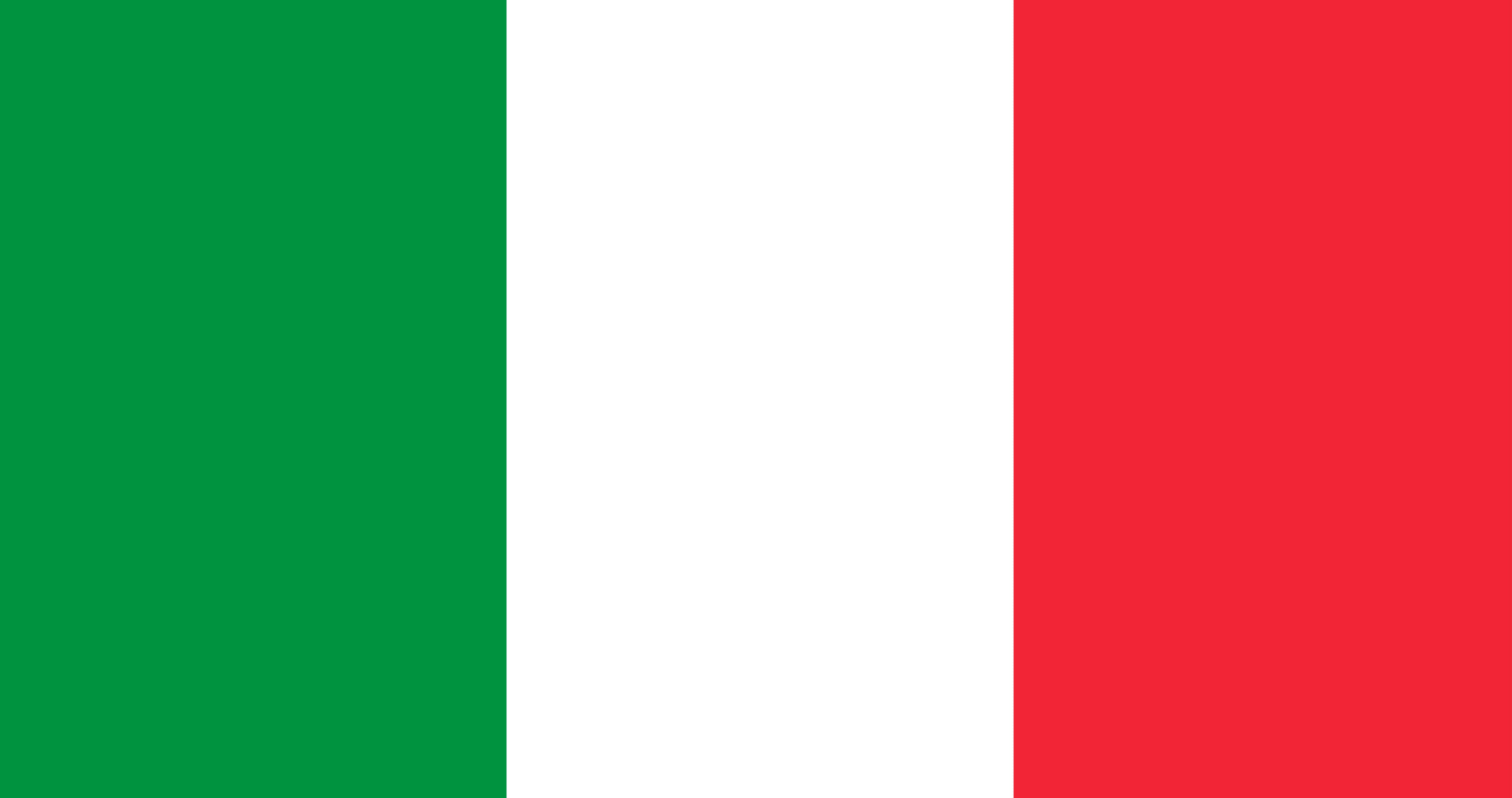 Italian Flag with green, white, and red vertical stripes