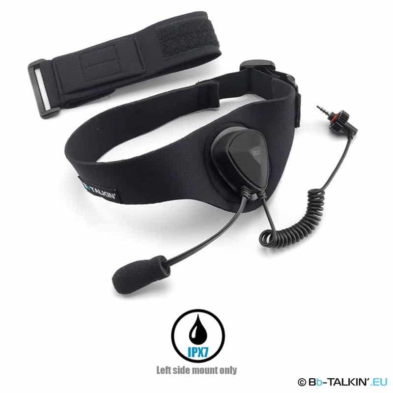 Casque BbTalkin Sports avec sangle réglable, microphone à perche et indice d'étanchéité IPX7